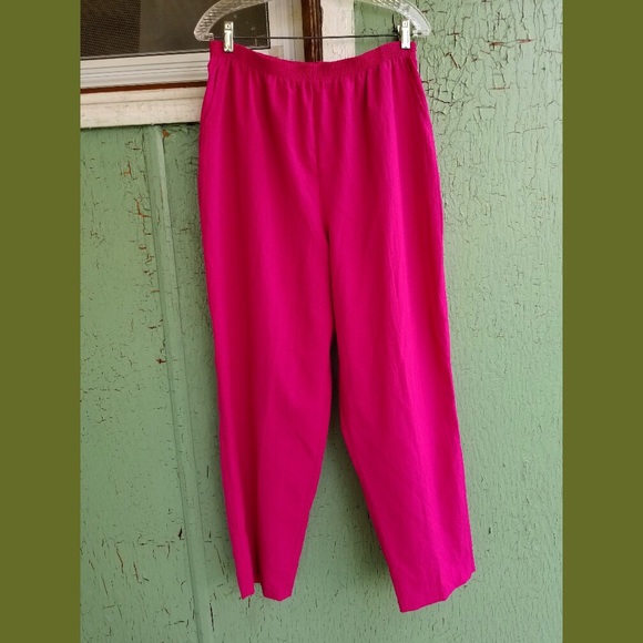 VTG 80s Mom Golden Girls Fuschia Lounge Outfit - Picture 6 of 7
